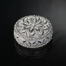 Olivia Riegel Windsor Round Crystal Decorative Box – Gold or Silver - BlueJay Avenue