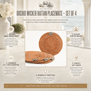 Orchid Hand Woven Rattan Round Placemats, Set of 4 - BlueJay Avenue