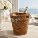 Orchid Hand Woven Wicker Rattan Beverage Tub & Champagne Ice Bucket - BlueJay Avenue