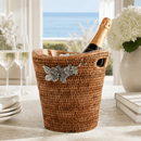 Orchid Hand Woven Wicker Rattan Beverage Tub & Champagne Ice Bucket - BlueJay Avenue
