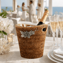Orchid Hand Woven Wicker Rattan Beverage Tub & Champagne Ice Bucket - BlueJay Avenue