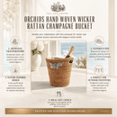 Orchid Hand Woven Wicker Rattan Beverage Tub & Champagne Ice Bucket - BlueJay Avenue