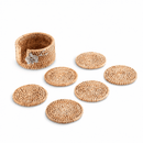 Orchid Hand Woven Wicker Rattan Coaster Set with Holder – Set of 6 - BlueJay Avenue