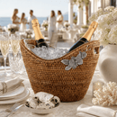 Orchids Hand Woven Rattan Champagne Ice Tub - BlueJay Avenue