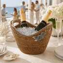 Orchids Hand Woven Rattan Champagne Ice Tub - BlueJay Avenue