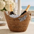 Orchids Hand Woven Rattan Champagne Ice Tub - BlueJay Avenue