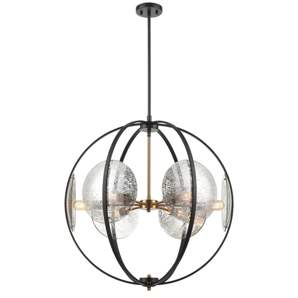 Oriah 6 - Light Black Modern Chandelier - BlueJay Avenue