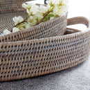 Burma Rattan Oval Serving Tray, Set Of 3 - BlueJay Avenue