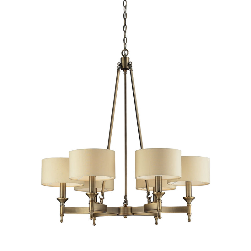 Pembroke 6 - Light Gold Chandelier - BlueJay Avenue