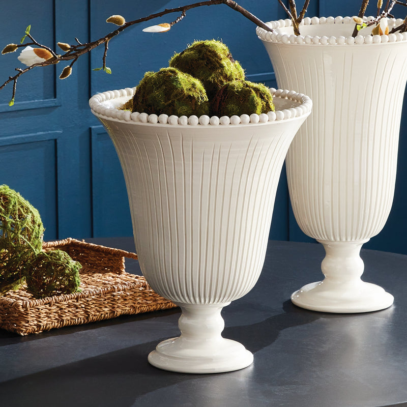 Perla Wide Ceramic Vase - BlueJay Avenue