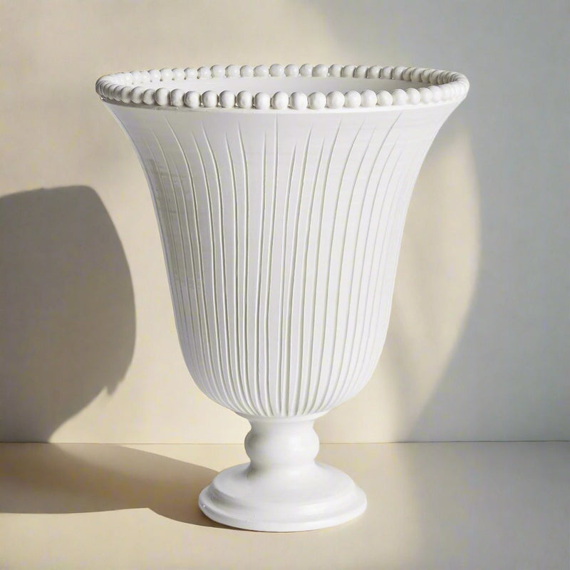 Perla Wide Ceramic Vase - BlueJay Avenue