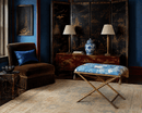 Port 68 Delfern Gold Upholstered Accent Bench – Manor Born Pug - BlueJay Avenue