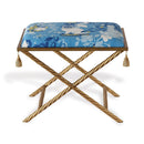Port 68 Delfern Gold Upholstered Accent Bench – Manor Born Pug - BlueJay Avenue
