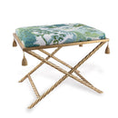 Port 68 Delfern Gold Upholstered Accent Bench – Road to Canton Celadon - BlueJay Avenue