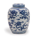 Port 68 Dragon Blue and White Porcelain Jar - BlueJay Avenue