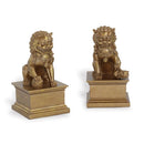 Port 68 Gold Foo Dog Bookends, Set of 2 - BlueJay Avenue