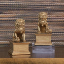 Port 68 Gold Foo Dog Bookends, Set of 2 - BlueJay Avenue