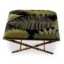 Port 68 Lauderdale Brass Upholstered Accent Bench – Forest - BlueJay Avenue