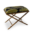 Port 68 Lauderdale Brass Upholstered Accent Bench – Forest - BlueJay Avenue