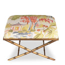 Port 68 Lauderdale Brass Upholstered Accent Bench – Imperial Summer - BlueJay Avenue