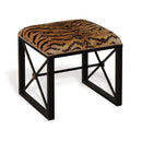 Port 68 Medallion Black Le Tigre Natural Upholstered Accent Bench - BlueJay Avenue