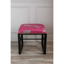 Port 68 Medallion Black Leaping Cheetah Bubblegum Accent Bench - BlueJay Avenue