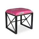 Port 68 Medallion Black Leaping Cheetah Bubblegum Accent Bench - BlueJay Avenue