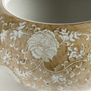 Province Lotus Brown Chinoiserie Ceramic Indoor Planter Pot - BlueJay Avenue