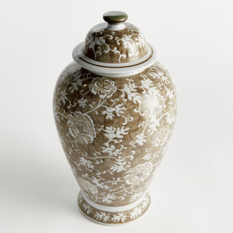 Province Lotus Lidded Ginger Jar - BlueJay Avenue