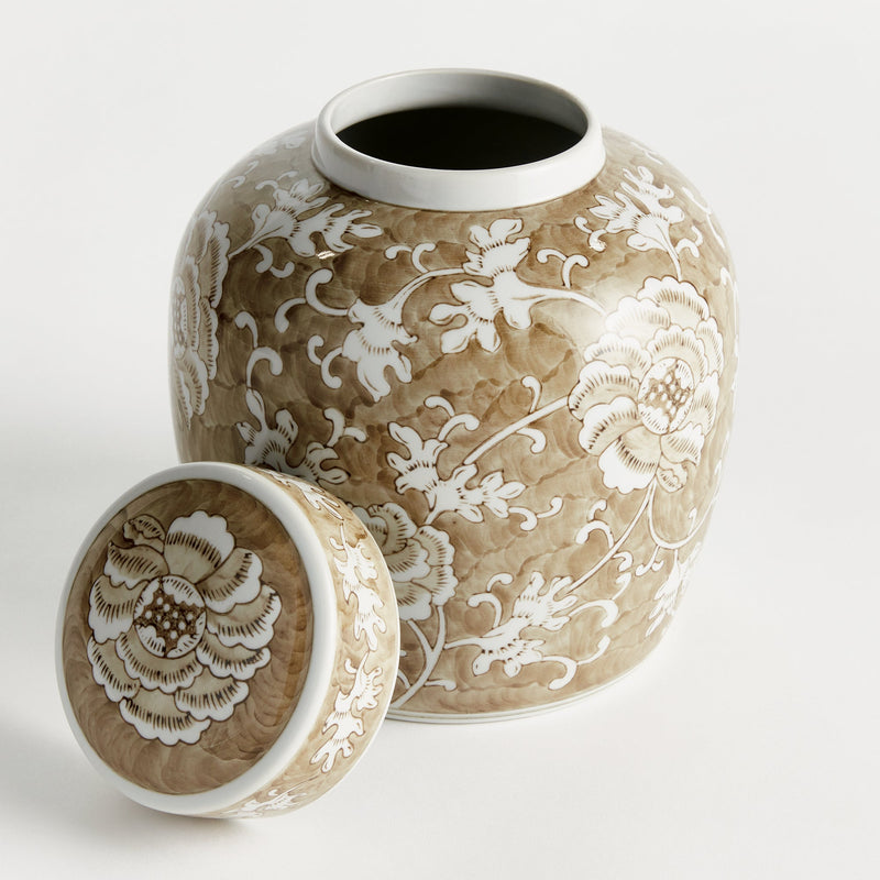 Province Lotus Lidded Jar - BlueJay Avenue