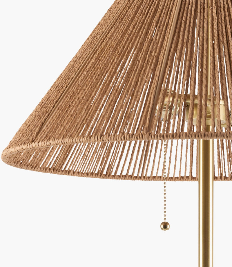 Rattan Accent Floor Lamp - BlueJay Avenue
