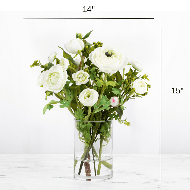 Real Touch Ranunculus Artificial Flower - 15" - BlueJay Avenue