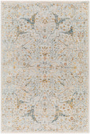 Reina Light Grey & Blue Traditional Area Rug - BlueJay Avenue