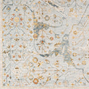 Reina Light Grey & Blue Traditional Area Rug - BlueJay Avenue