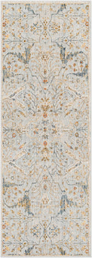 Reina Light Grey & Blue Traditional Area Rug - BlueJay Avenue