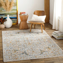 Reina Light Grey & Blue Traditional Area Rug - BlueJay Avenue