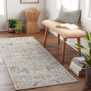 Reina Light Grey & Blue Traditional Area Rug - BlueJay Avenue
