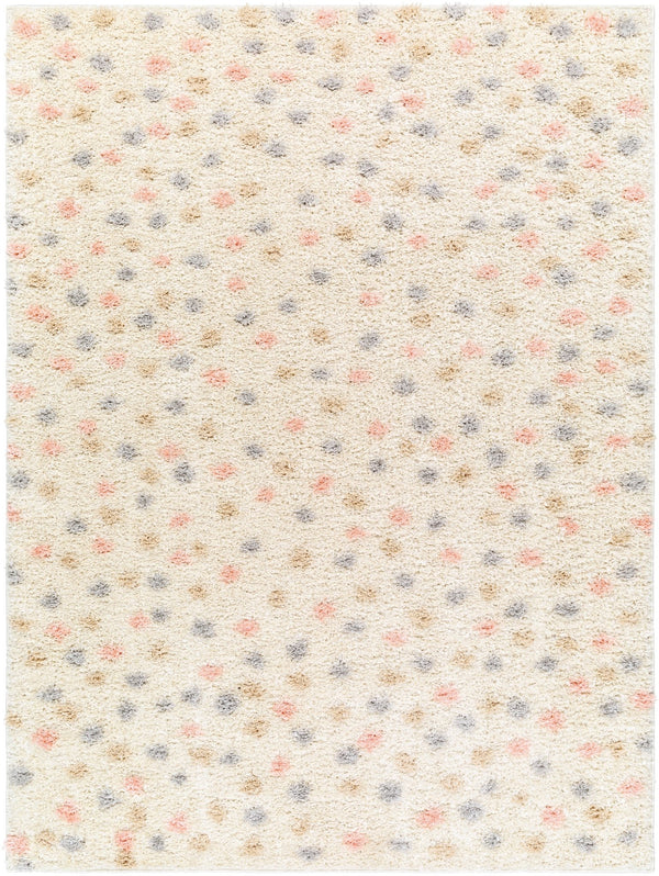 Rodos Pink and Beige Shag Nursery Rug - BlueJay Avenue