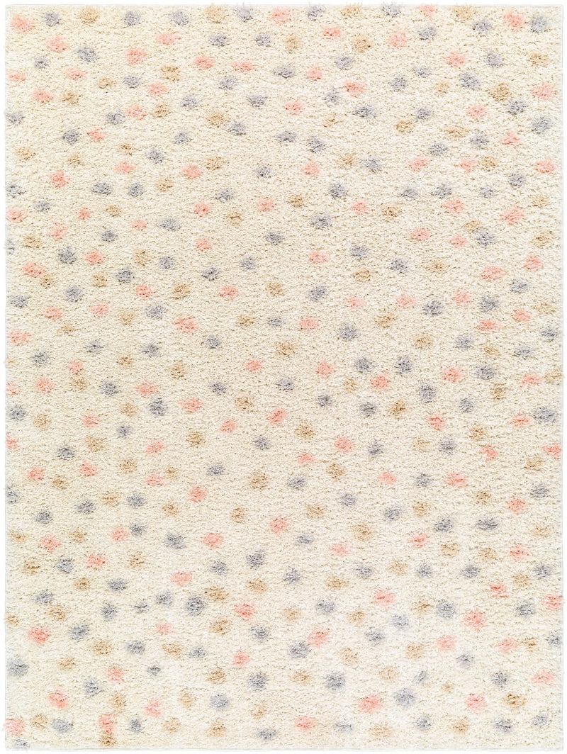 Rodos Pink and Beige Shag Nursery Rug - BlueJay Avenue