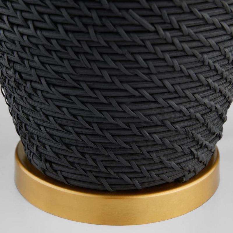 Rotin Black Rattan Table Lamp - BlueJay Avenue