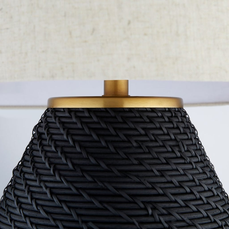 Rotin Black Rattan Table Lamp - BlueJay Avenue