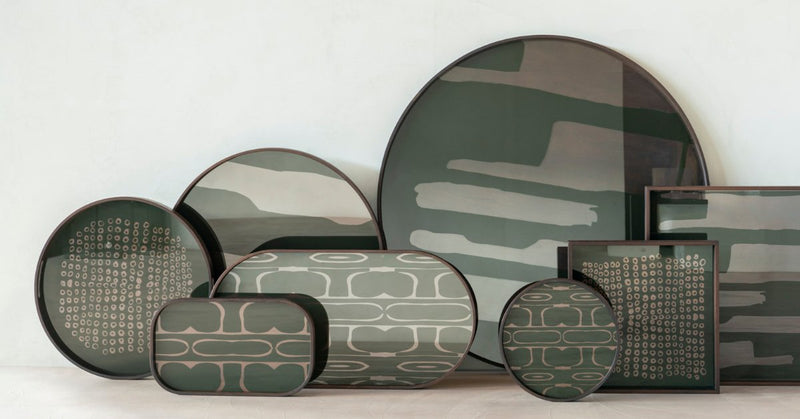 Round Second Nature Coffee Table Tray III - BlueJay Avenue