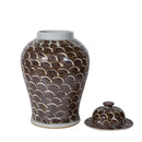 Rusty Brown Fish Scale Ginger Jar - BlueJay Avenue
