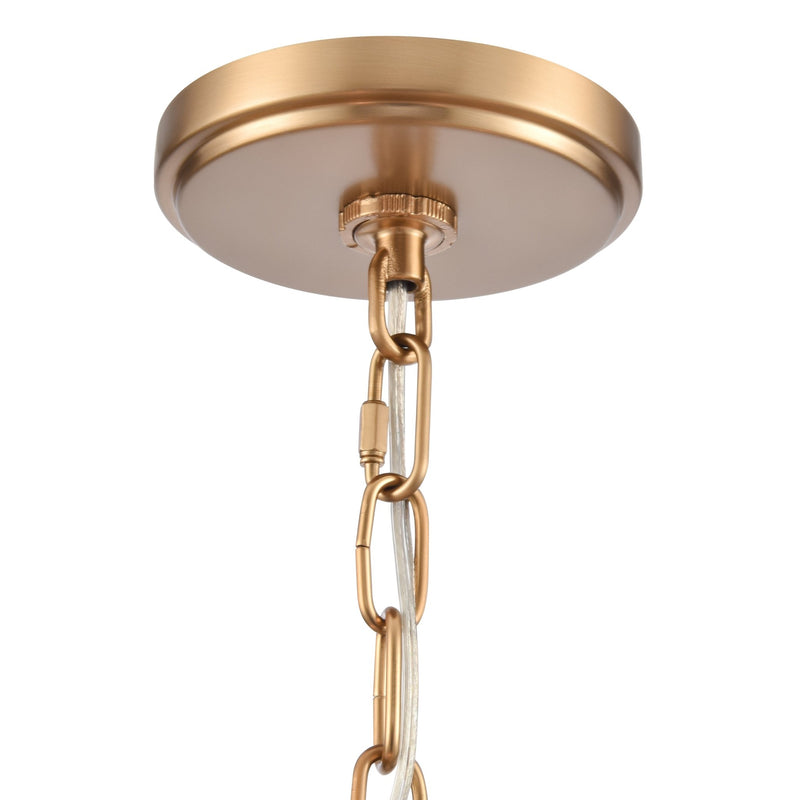 Rydell 5 - Light Rattan Farmhouse Chandelier - BlueJay Avenue