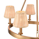 Rydell 5 - Light Rattan Farmhouse Chandelier - BlueJay Avenue