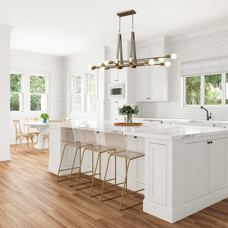 Sabine Linear Chandelier Kitchen Island Lighting - BlueJay Avenue