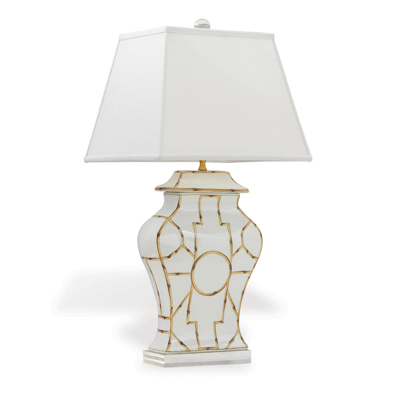 Scalamandre Baldwin White Table Lamp - BlueJay Avenue