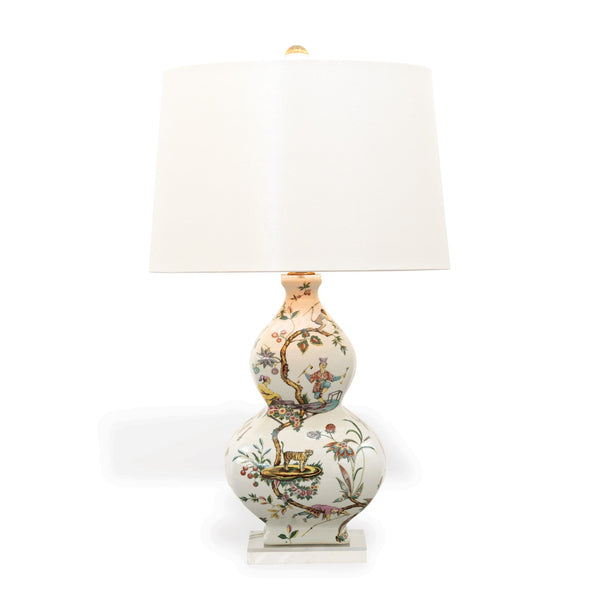 Scalamandre Chinoise Exotique Table Lamp - Ivory Lizard - BlueJay Avenue