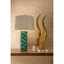Scalamandre Leaping Cheetah Teal Lamp - BlueJay Avenue