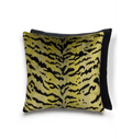 Scalamandre Tigre Indus Velvet Throw Pillow for Couch 22" - BlueJay Avenue